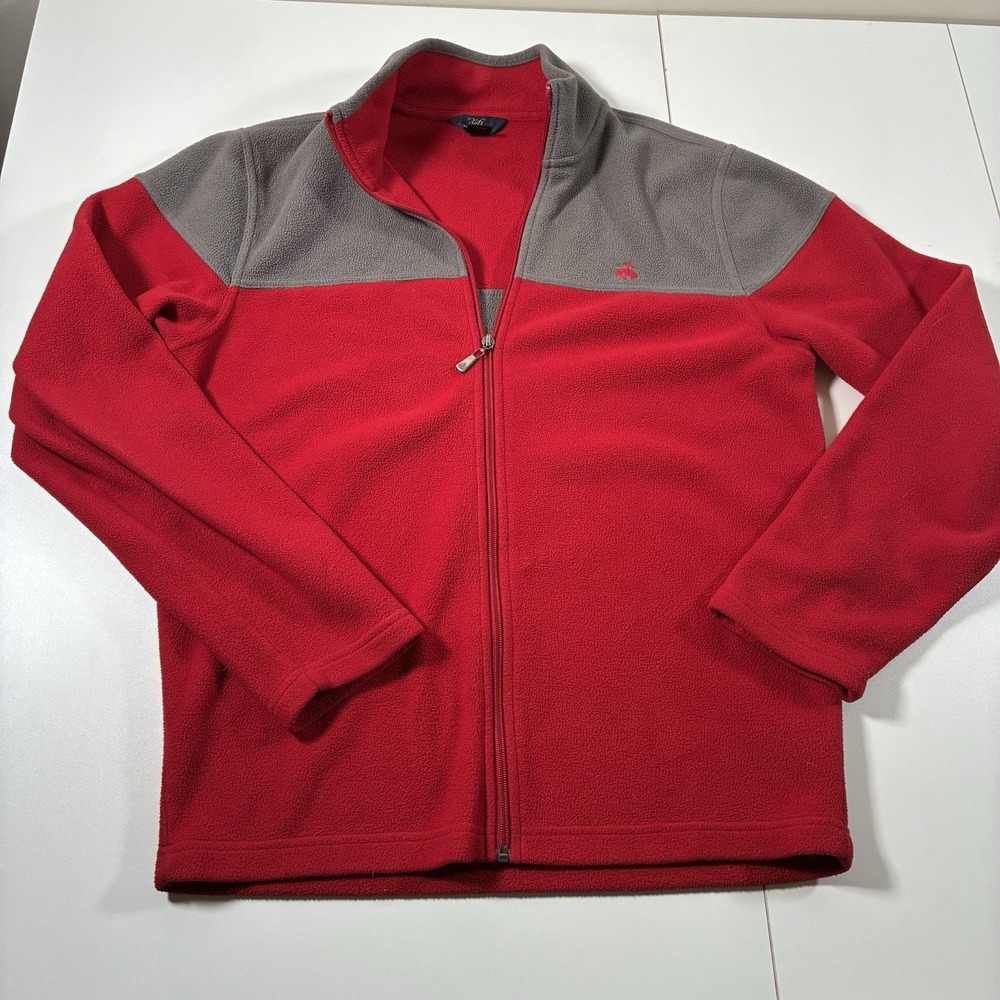 Brooks Brothers Jacket Medium Fleece Full Zip Colorblock 90s Y2K